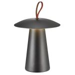 Nordlux Table Lamp Ara Battery Aluminium Black 2W 240lm - 830 Warm White | Dimmable Touch