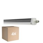 Multipack 4x Ledvance Waterproof Batten Damp Proof FLEX Throughwiring 42W 6800lm - | IP66 - Replaces 2x 58W