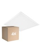 Multipack 4x Ledvance LED Panel Comfort Aluminium White 33W 4320lm - 840 Cool White | 62.5x62.5cm - UGR < 19
