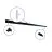 Bright Choice 1-Phase Railsystem 1m Black |  incl. End Cap and Power Connector